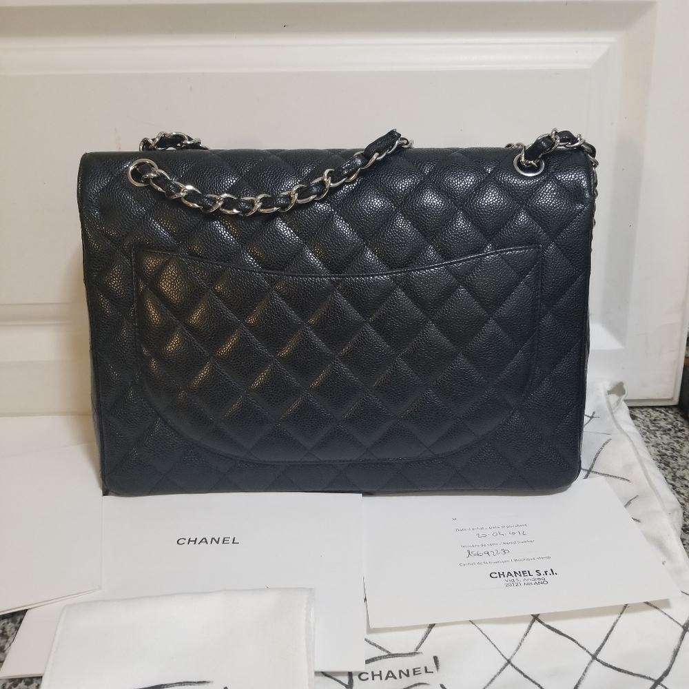 Chanel Clasic Caviar  double flap maxi purse - Picture 3 of 16